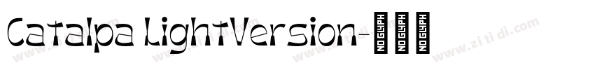 Catalpa LightVersion字体转换